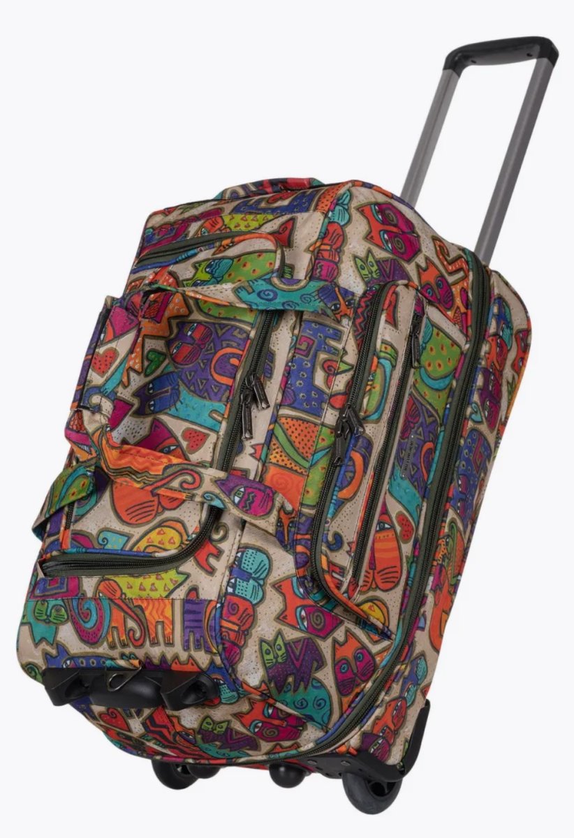 М-5901 Сумка на колесах дизайн кошки бежевый (бежевый/56*35*33/полиэстер/NTL Continent)