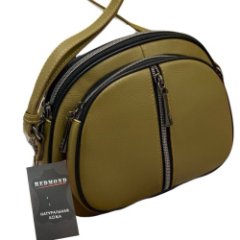 517К Сумка женская натуральная кожа (fern) (Зелёный/25*20*10/натуральная кожа/Redmond)