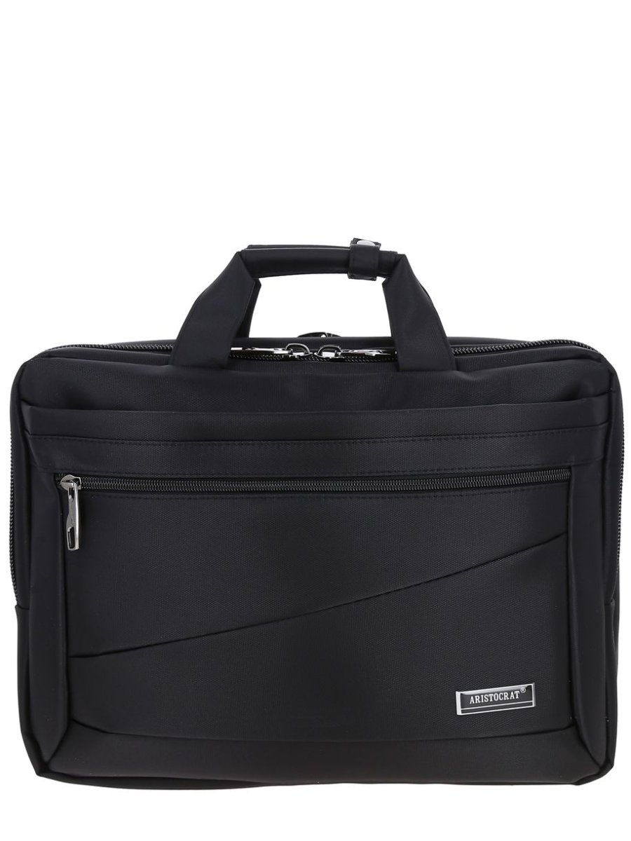 2408 (BLACK) Портфель-рюкзак ARISTOCRAT (черный/41*30*12/полиэстер/L/1,02 кг/15 литров)