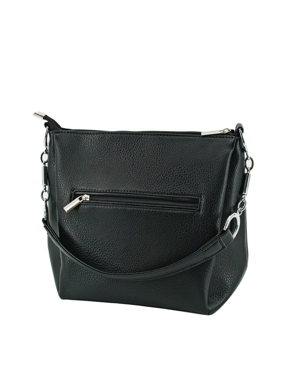 В2804-03140 Сумка женская (синий/чёрный) (Синий/чёрный/19*23*10/натуральная замша/экокожа/S/Bagsland)