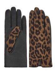 113-702-11-6 Перчатки Женские (7,5) (черный/коричневый/7,5/натуральная кожа/Redmond)