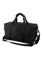 401-30304 Сумка спортивная дорожная черный+треугольники (Dewspo) (черный/текстиль/KATY NIKOLAEVA)