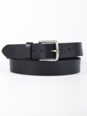 MLBJ3804-01 Ремень мужской (чёрный) (Черный/110-130 см/натуральная кожа/Jonas Hanway)