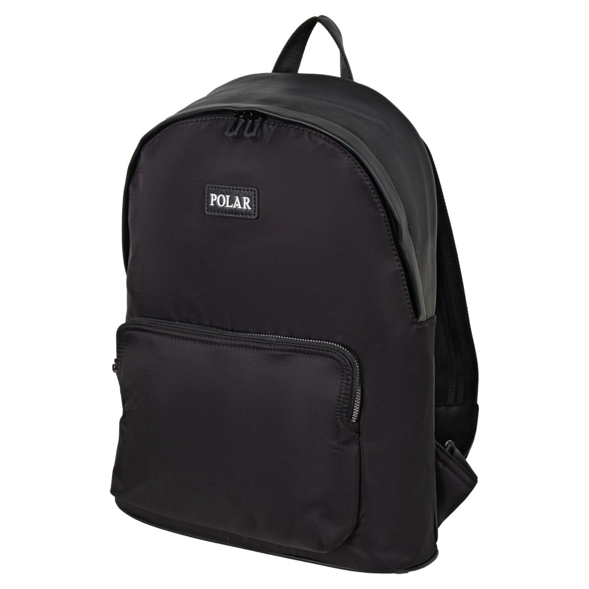 Г-615 (Black) черный рюкзак (Черный/полиэстер/экокожа/Polar)