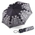 637195 Зонт женский 3 сл.,полный автомат, ручка пласт. прямая (эпонж/Goroshek)