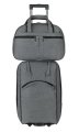 М-7321Б Сумка на колёсах с бьютиком катионик серый (Серый/30*53*22/полиэстер/NTL Continent)