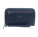 0704-44 Клатч мужской натуральная кожа KARYA (Синий/21*12*3/натуральная кожа/KARYA)