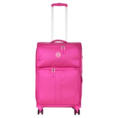 Р2319 (3-ой) Red (24) чемодан средний тканевый облегченный (Розовый/40*66*27/полиэстер/M/3,0 кг/65 литров/Polar)