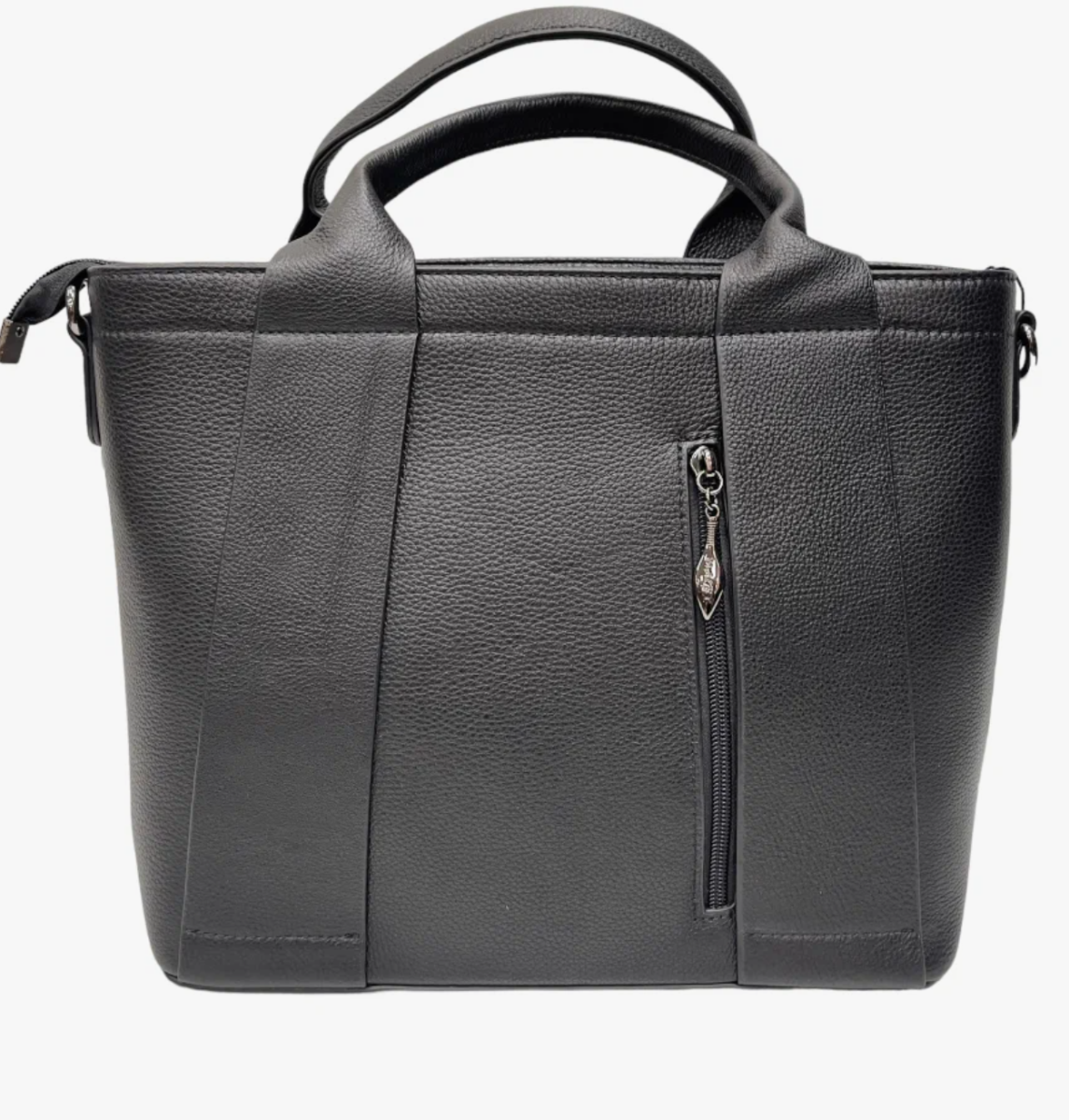 758К Сумка женская натуральная кожа (чёрный) (Черный/натуральная кожа)