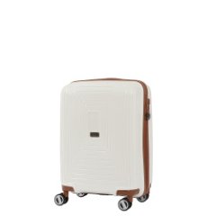 EN3520-20-1 Чемодан 4-х колесный 100% полипропилен FABRETTI  (Белый/39*54*25/полипропилен/S)