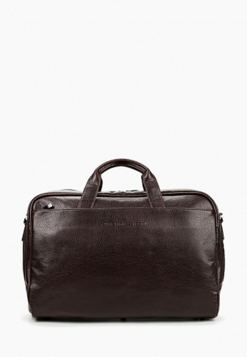 2-177 Сумка дорожная экокожа (коричневый) (коричневый/50*33*23/экокожа/ANTAN)