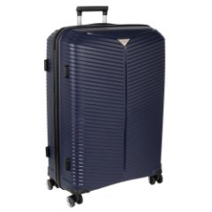 РР823 (4-ой) Navy (24) пластик PP (полипропилен) чемодан средний (синий/43*65*25/полипропилен/M/3,6 кг/62 литра/Polar)