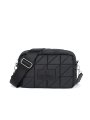 007-30304 Сумка женская кроссбоди черный+треугольники (Dewspo) (черный/21*14*8/текстиль/KATY NIKOLAEVA)