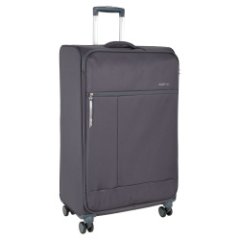 Р2322 (3-ой) D.Grey (28) чемодан большой тканевый облегченный (Серый тёмный/46*78*28/полиэстер/L/3,3 кг/91 литр/Polar)
