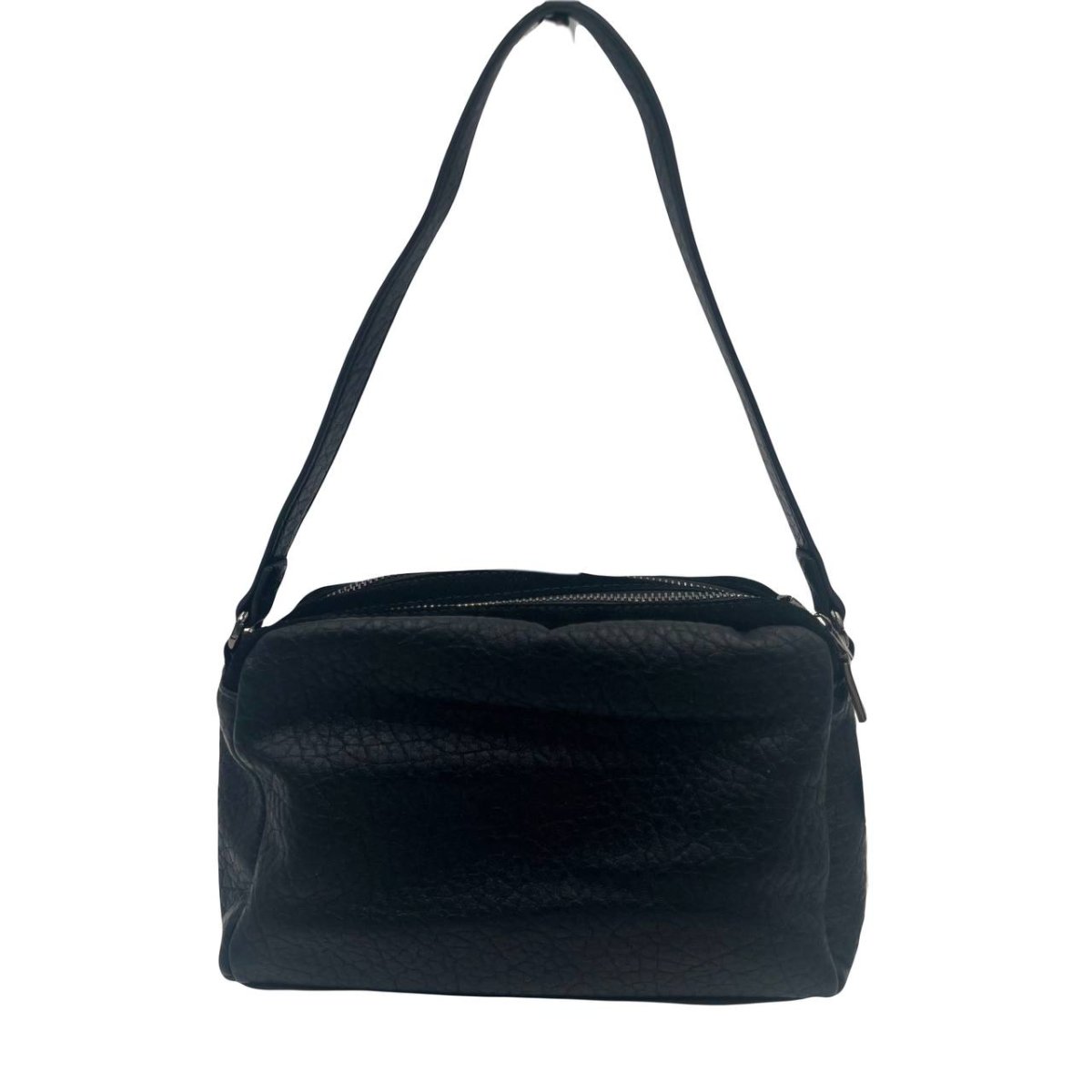 HL 11-300113 Сумка женская замша/экокожа (чёрный)  (Черный/22*16*5/натуральная замша/экокожа/Hogerland)