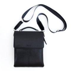 289 чёрная Сумка мужская натуральная кожа WOLFE (Черный/27*20*9/натуральная кожа/WOLFE)