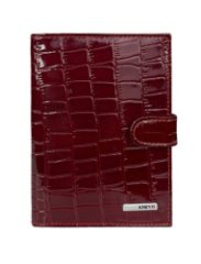 443-08 Обложка д/автодок-ов натуральная кожа KARYA (Красный лак/9,5*13,5*1,5/натуральная кожа/KARYA)