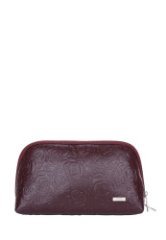 77174 Косметичка ПРЕТТИ CHERRY кожа вишня тиснение розы (Бордовый/натуральная кожа/Esse)