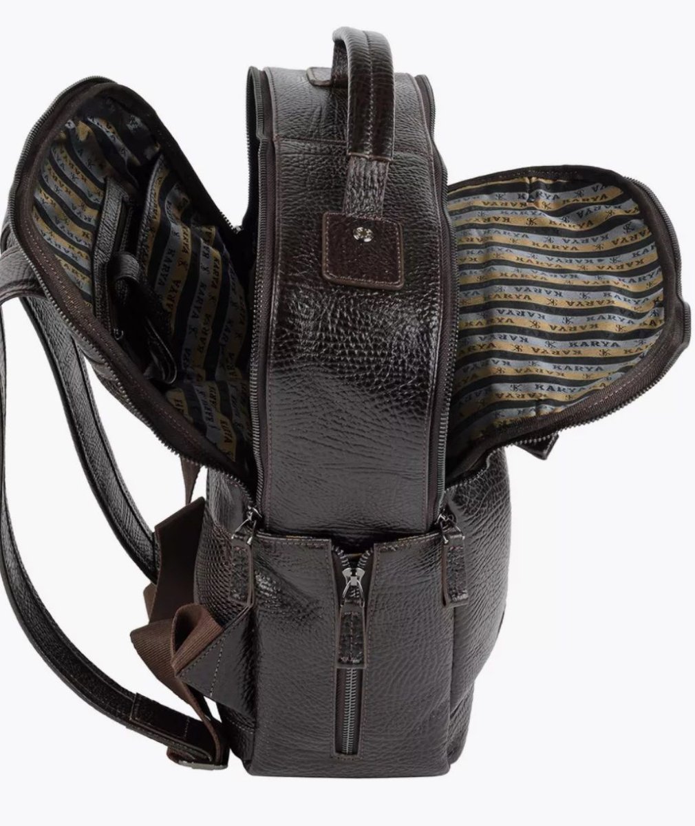 0259-04 Рюкзак мужской натуральная кожа. KARYA (Коричневый/30*38*15/натуральная кожа/KARYA)