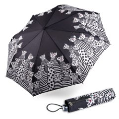 637195 Зонт женский 3 сл.,полный автомат, ручка пласт. прямая (эпонж/Goroshek)