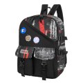 12297 черно-красный Молодежный рюкзак MERLIN  (Черный/красный/27*38*13/полиэстер/MERLIN)