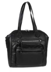 HL 41-183113 Сумка женская нейлон/экокожа (чёрный) (Черный/31*31*9/нейлон/экокожа/Hogerland)