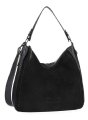 HL 11-307113 Сумка женская замша/экокожа (чёрный)  (Черный/35*31*10/натуральная замша/экокожа/Hogerland)