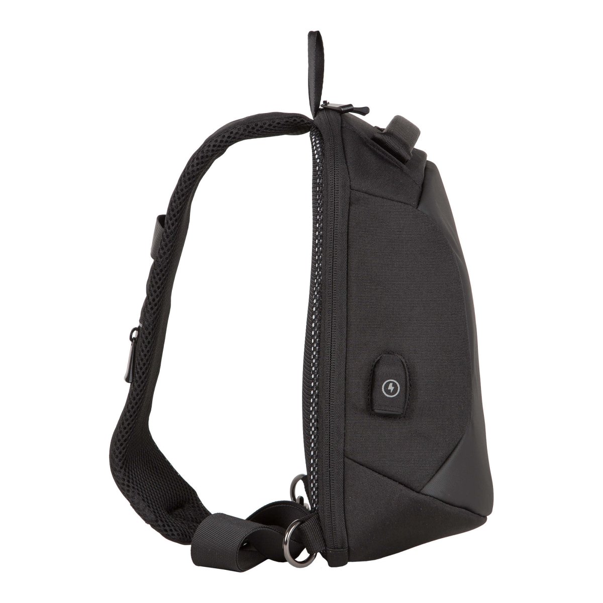 П0074-06 (Grey) Рюкзак на одной лямке текстиль (серый/22*32*11/полиэстер/0,5 кг/7,8 литров/Polar)