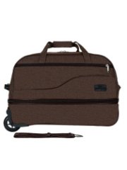 М-77 Сумка на колёсах катионик коричневый (Коричневый/56*37*31/полиэстер)