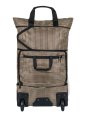 М-40-1 Сумка на колесах дизайн гусиная лапка (Бежевый/47*34*17/полиэстер)