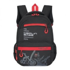 Y-665 Рюкзак MERLIN  (Черный/красный/29*40*16/полиэстер/MERLIN)