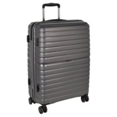 Р0007 (2-ой) Grey (24) пластик PP (полипропилен) чемодан средний (Серый/44*65*24/полипропилен/M/3,2 кг/60 литров/Polar)