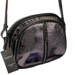 517G Сумка женская натуральная кожа (pewter) (Сиреневый лак/25*20*10/натуральная кожа/Redmond)