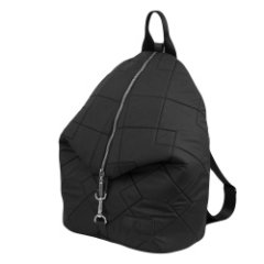 706-3030304/1 Рюкзак женский черный+ромбы+карабин+ мягкие лямки (Dewspo) (Черный)