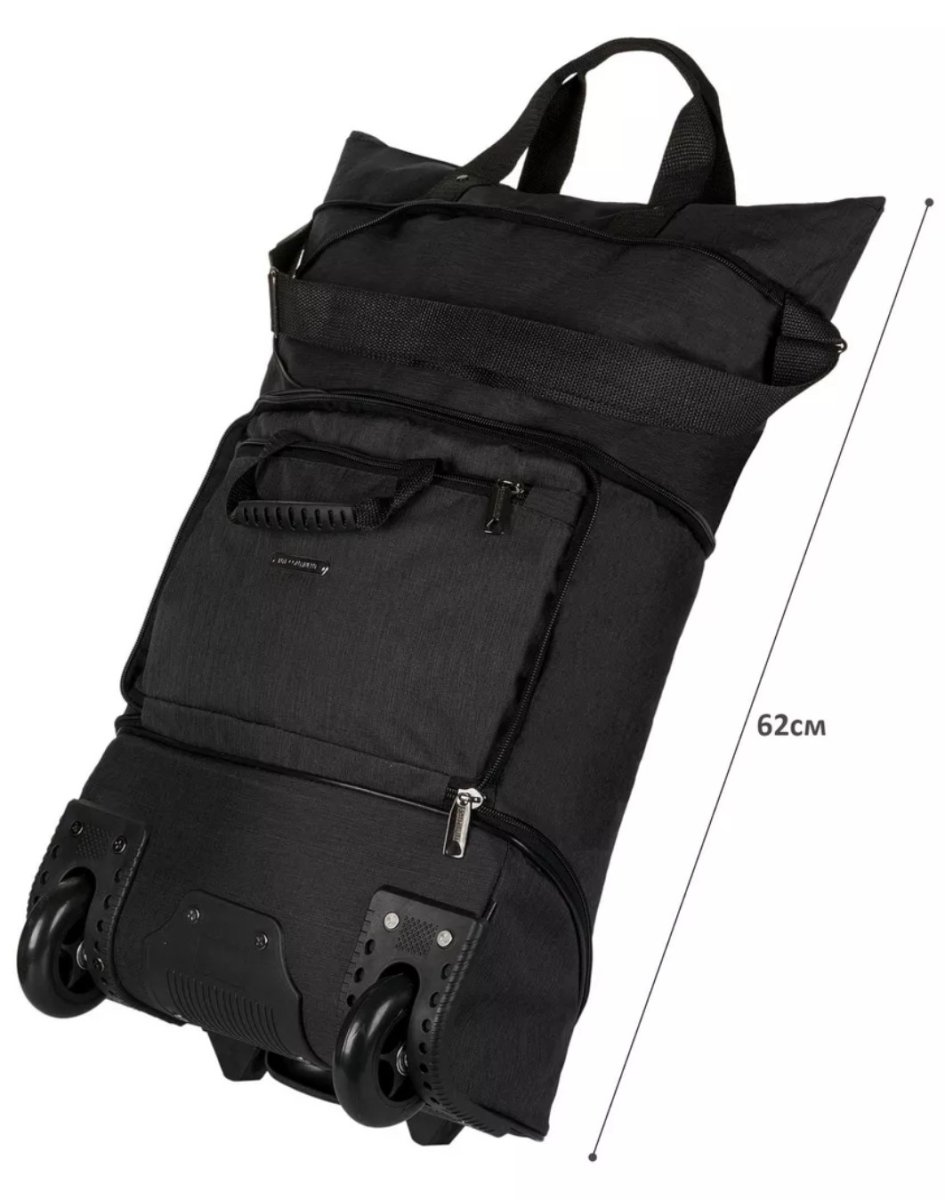 М-40-1 Сумка на колесах катионик черный (черный/34*47*17/62/катионик/NTL Continent)