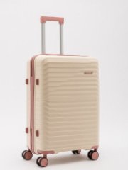 158 20 24 Чемодан полипропилен (бежевый) (бежевый/42*64*26/полипропилен/M/3,1 кг/S.Lavia)