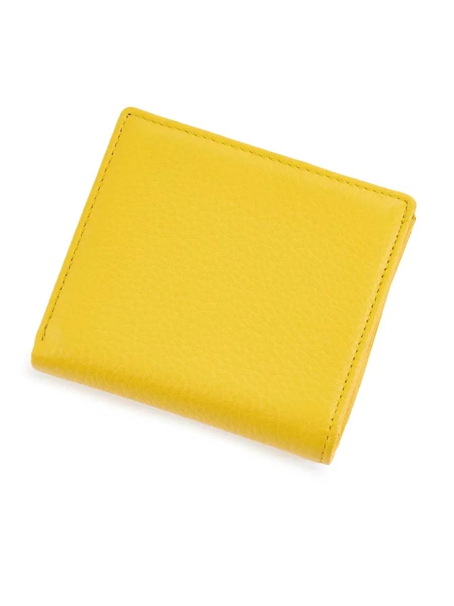 51-353-17-2 Кошелек женский (жёлтый) (Жёлтый/10*9,5*3/натуральная кожа)