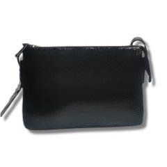 226J Сумка женская натуральная кожа G.black (Черный лак/28*20*7/натуральная кожа/Redmond)