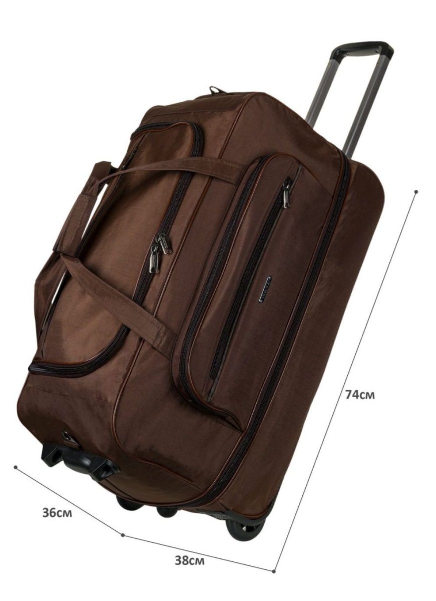 М-5801 Сумка на колесах St-wash коричневый (коричневый/74*38*36/полиэстер/NTL Continent)