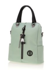 9291LGN СУМКА-РЮКЗАК ТКАНЬ/КОЖА (мята) (Мята/29*31*15/текстиль/натуральная кожа)
