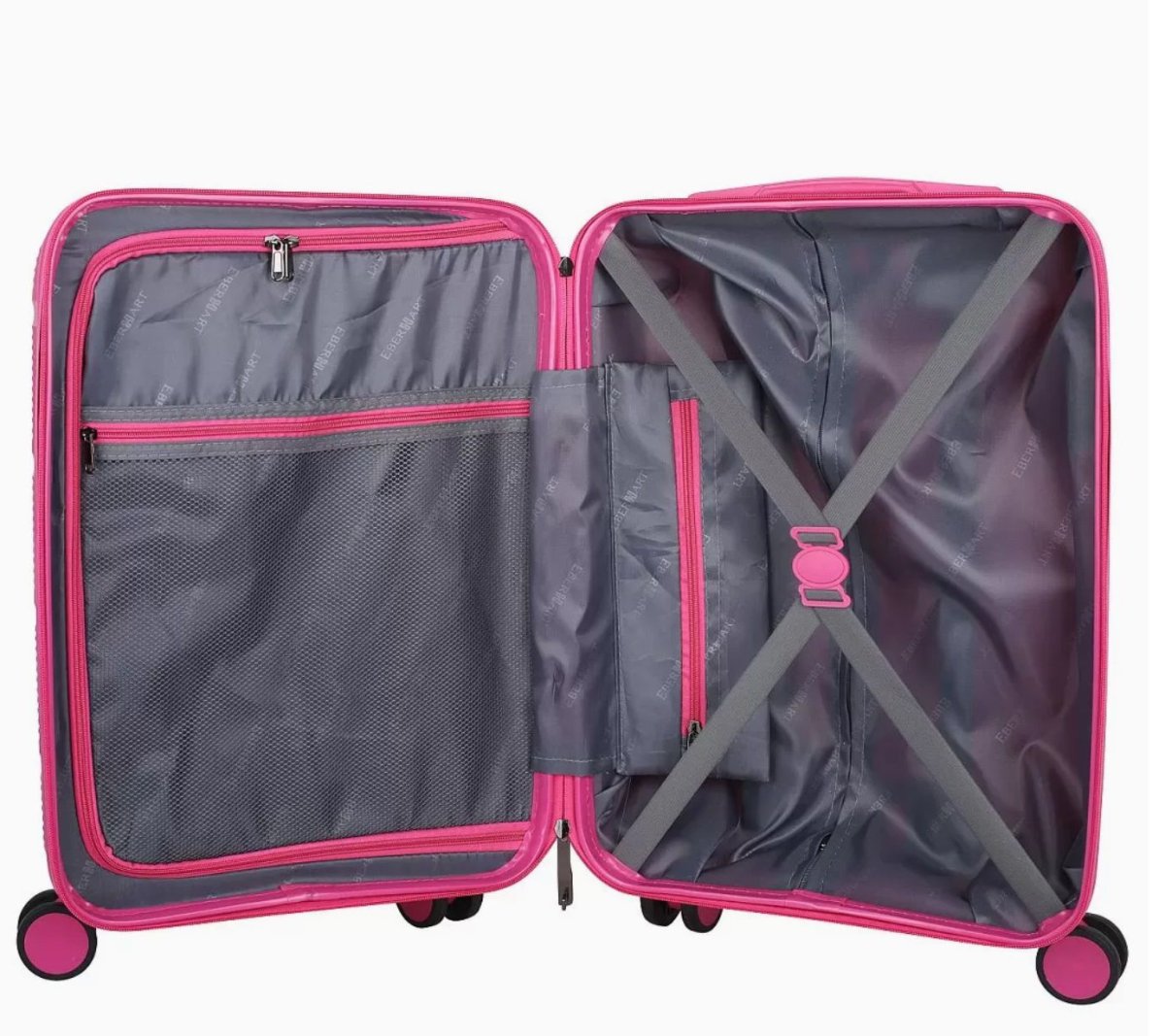 47B-038-424 Чемодан 4-х колесный (Розовый/42*66*25/полипропилен/M/3,3 кг/3,3 кг/56 литров/Eberhart Bliss)