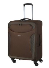 36P-018-424 Чемодан 4-х колесный (коричневый/44*65*26/30/полиэстер/M/3,3 кг/64/75 литров/Eberhart)