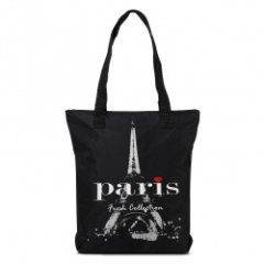 1-58 Сумка молодёжная (Мерси Париж/черный) (Черный/28*38*10/текстиль/ANTAN)