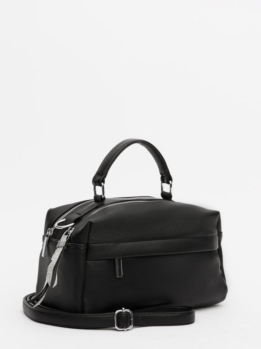 004W 01 Сумка женская экокожа (черный) (черный/28*18*11/экокожа/S.Lavia)