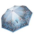 UFLS0084-9 Зонт женский Fabretti, автомат, 3 сложения, сатин (голубой)