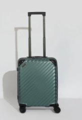 41H-023-420 Чемодан 4-х колесный (Зелёный/39*55*20/полипропилен/S/2,5 кг/Eberhart)
