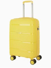 47B-006-424 Чемодан 4-х колесный (Жёлтый/42*66*25/полипропилен/M/3,3 кг/56 литров/Eberhart)