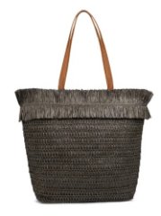 116-026-65 Сумка пляжная (чёрный) (черный/41*36*12/целлюлоза 95%/экокожа 5%/Hogerland)