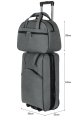М-7321Б Сумка на колёсах с бьютиком катионик серый (Серый/30*53*22/полиэстер/NTL Continent)