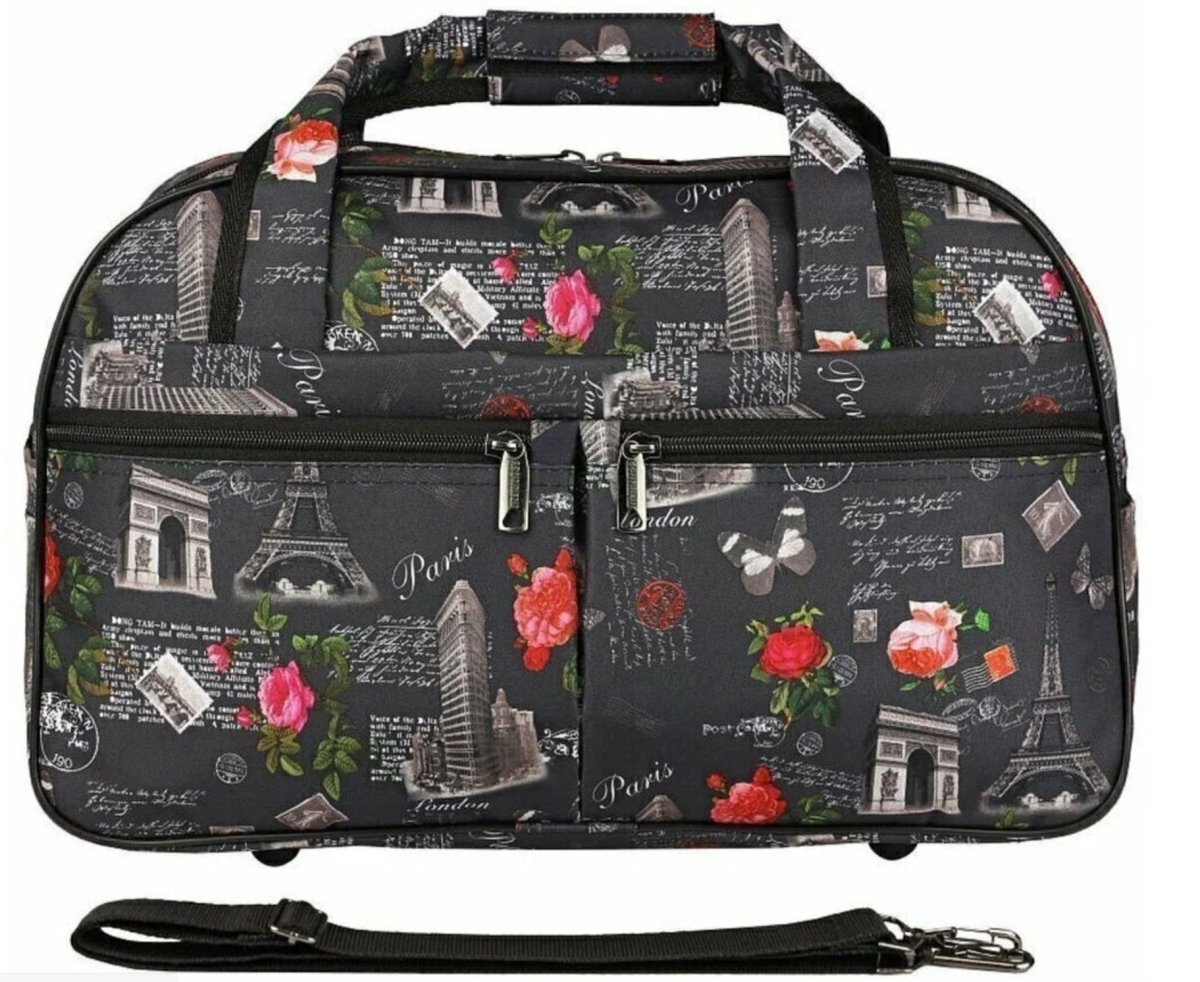 М-505 Саквояж дизайн париж  (синий/49*30*20/текстиль/NTL Continent)